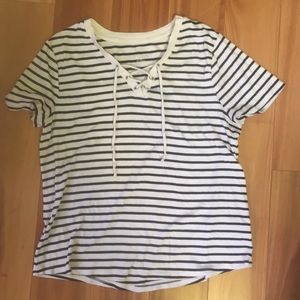 size L striped shirt